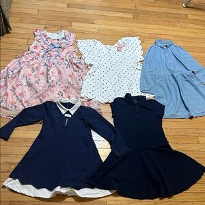 Girls Navy Polo Skater Dress - Classic School Style